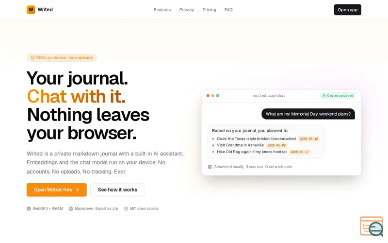 Screenshot of Writed