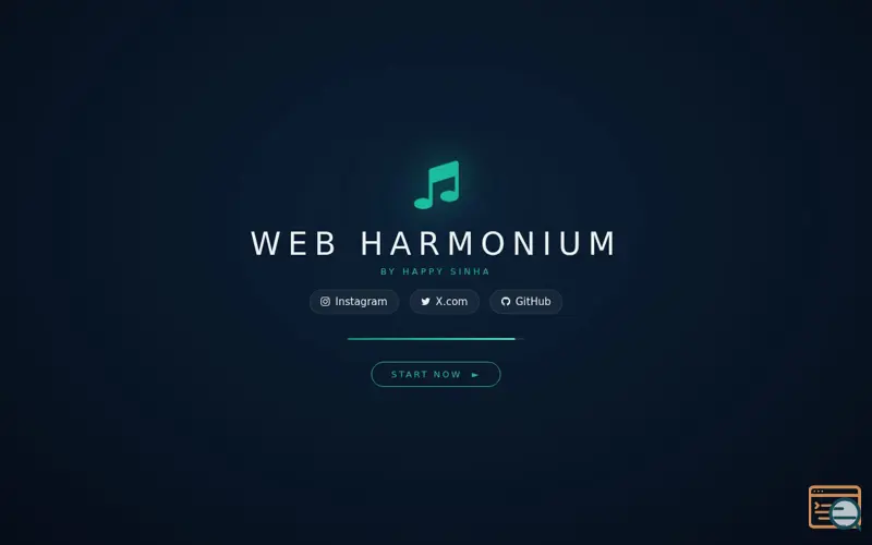 Screenshot of Web Harmonium 