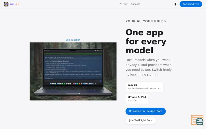Screenshot of im.ai