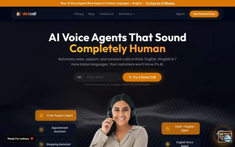 Screenshot of DotCall