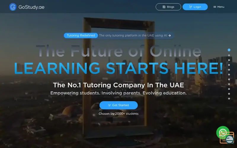 Screenshot of GoStudy.ae