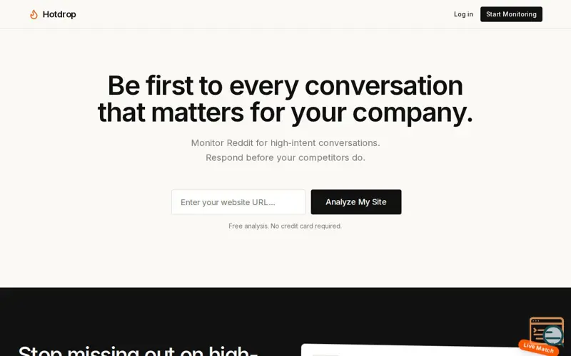 Screenshot of Hotdrop