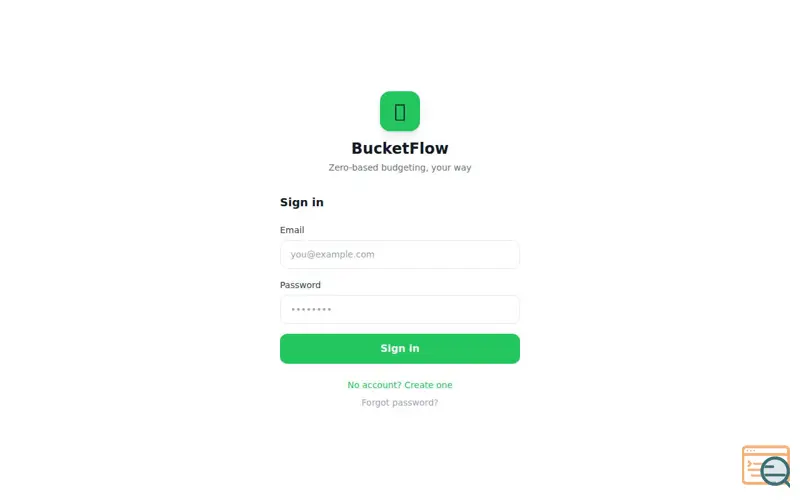 Screenshot of BucketFlow
