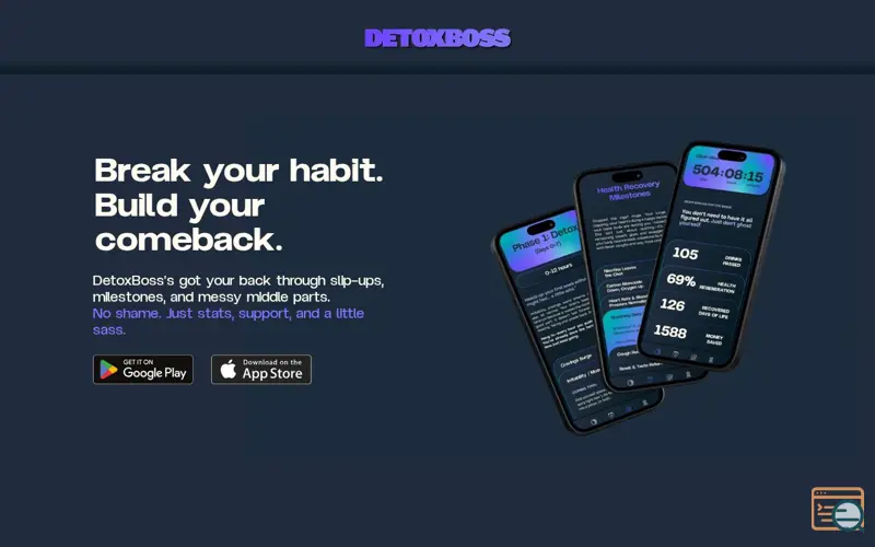 Screenshot of DetoxBoss