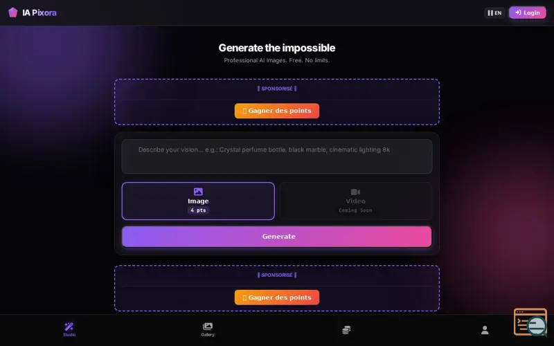 Screenshot of IA Pixora