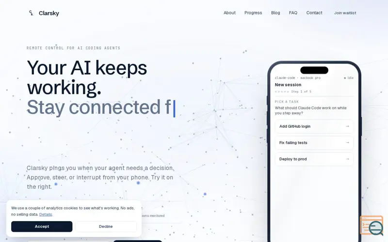 Screenshot of Clarsky