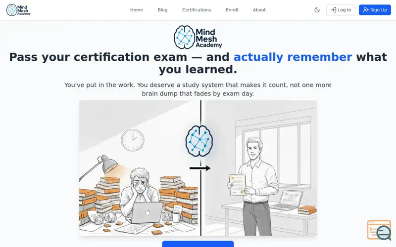 Screenshot of MindMesh Academy