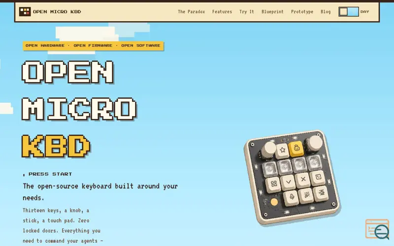 Screenshot of Openmicrokbd