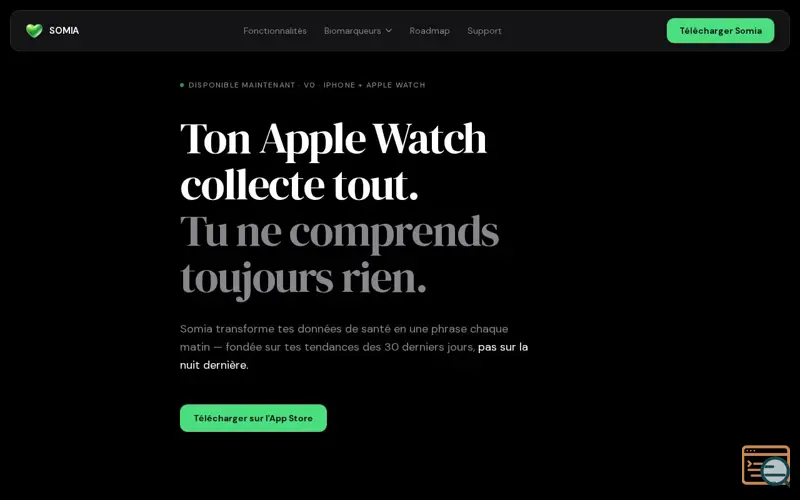 Screenshot of Somia - Comprendre sa santé
