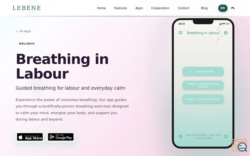 Screenshot of Breathing In Labour