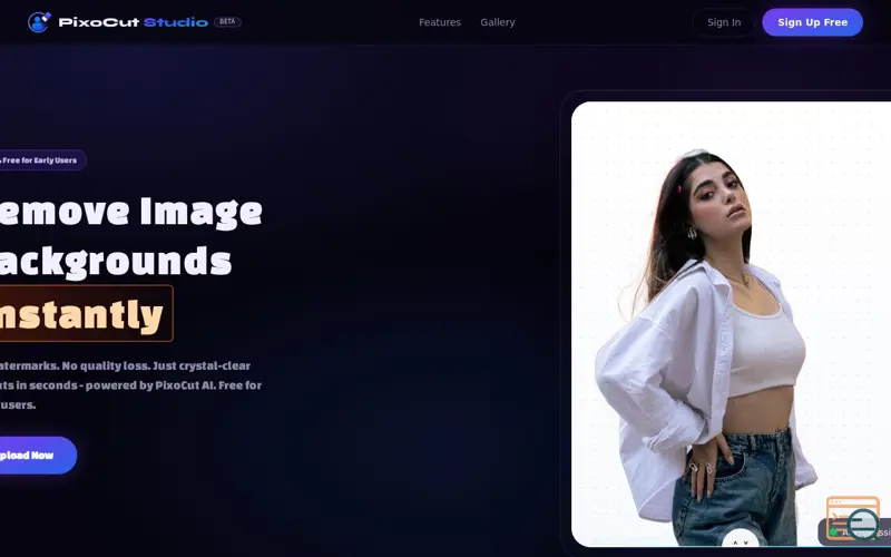 Screenshot of Pixocut AI