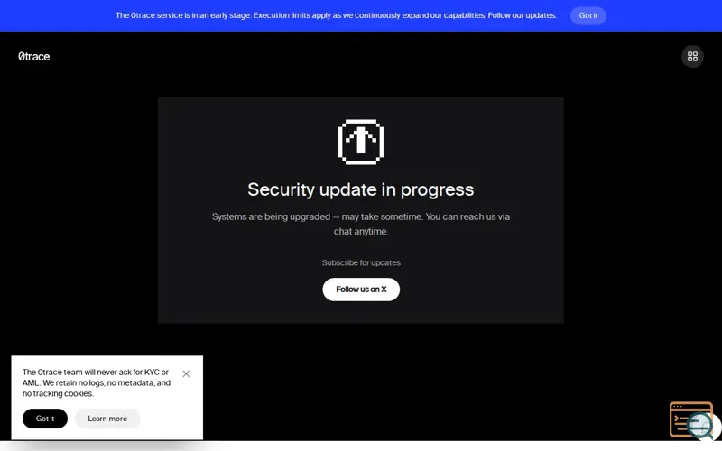 Screenshot of 0trace