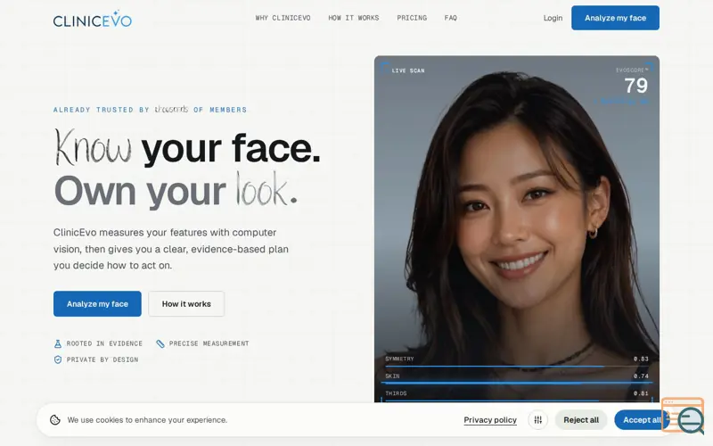 Screenshot of ClinicEvo
