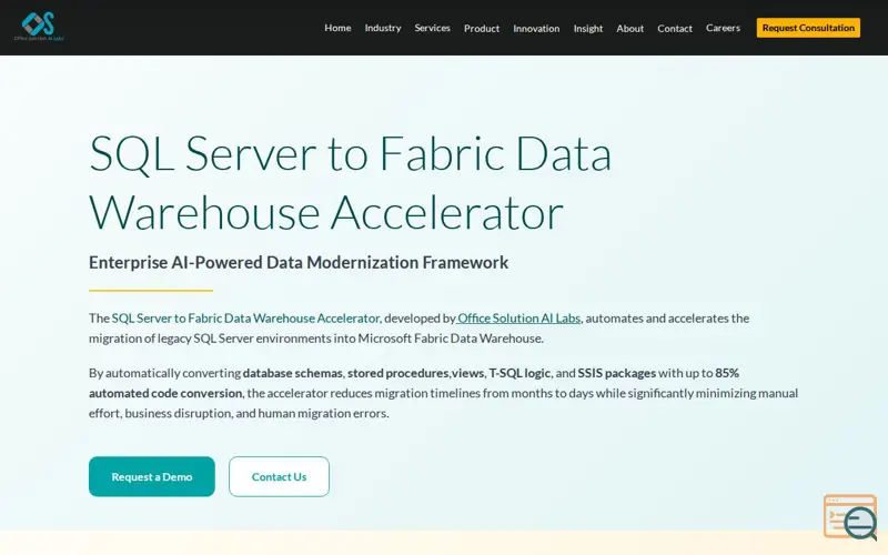 Screenshot of SQL Server to Fabric Data Accelerator