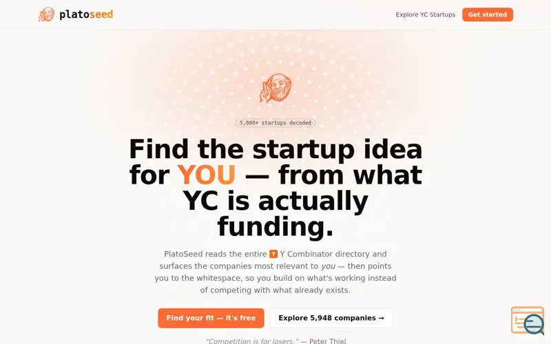 Screenshot of Platoseed