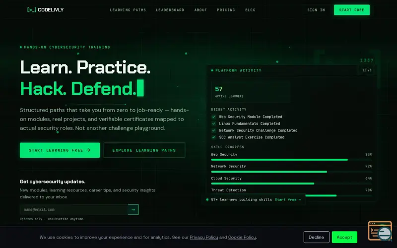 Screenshot of Codelivly