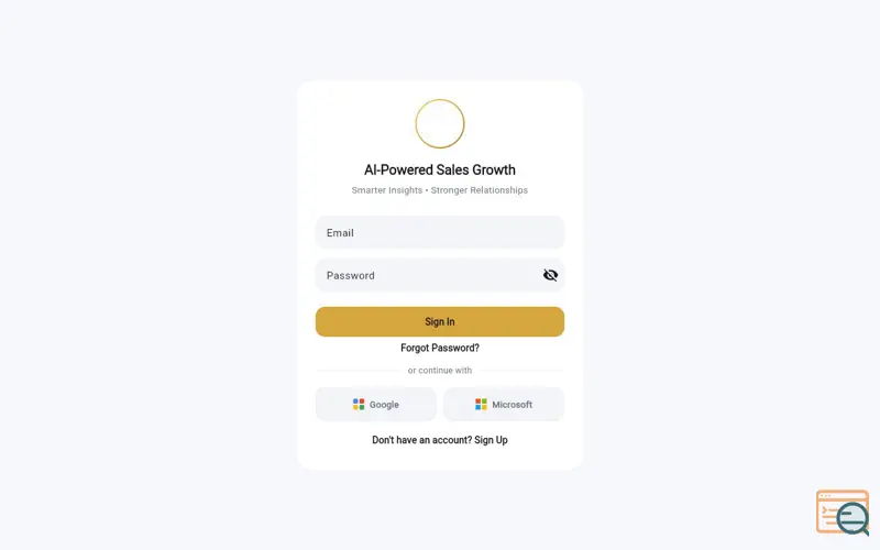 Screenshot of Xorenth Sales AI, a launch using Flutter