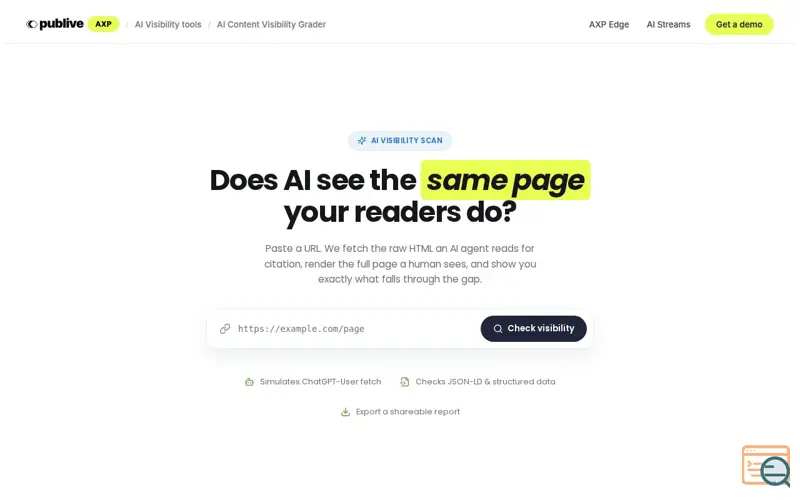 Screenshot of AI Content Visibility Grader