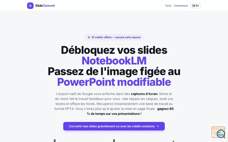 Screenshot of SlideConvert