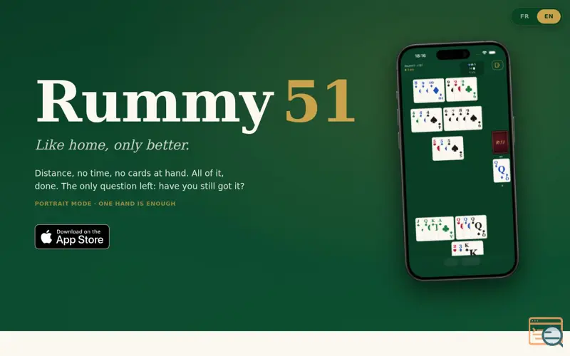 Screenshot of Rummy 51 (original French name: Rami 51)
