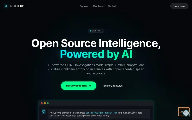 Screenshot of OSINT GPT
