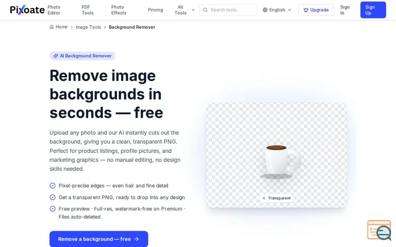 Screenshot of Pixoate