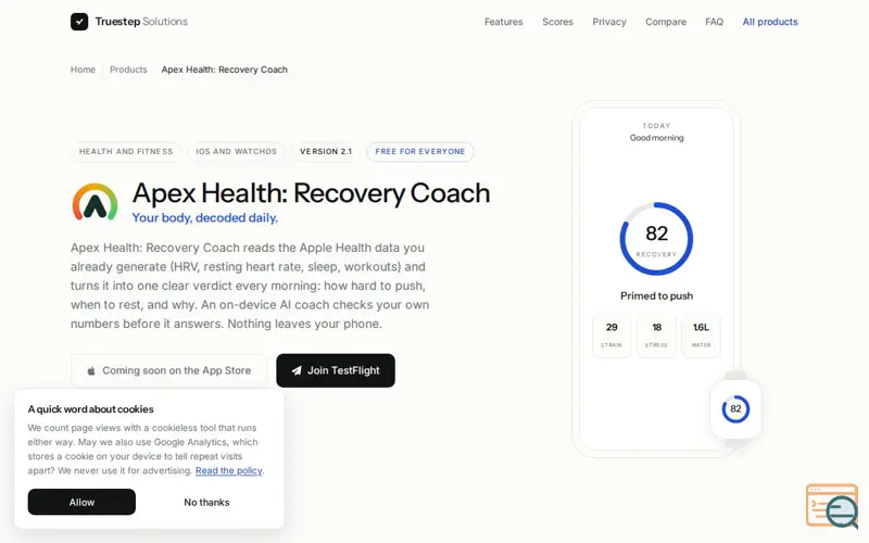 Screenshot of Apex Health: Recovery Coach