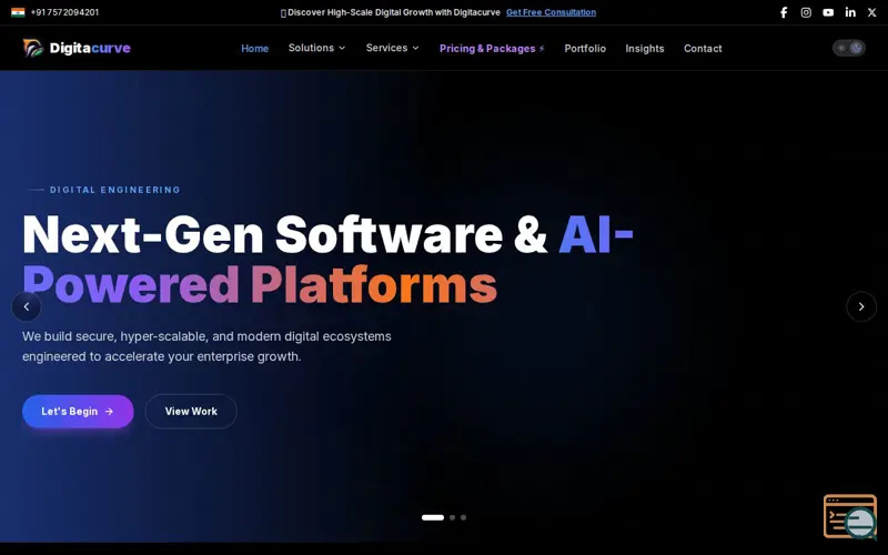Screenshot of Digitacurve