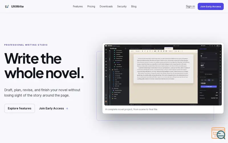 Screenshot of UltiWrite