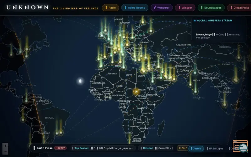 Screenshot of UNKNOWN: Map of Human Feelings
