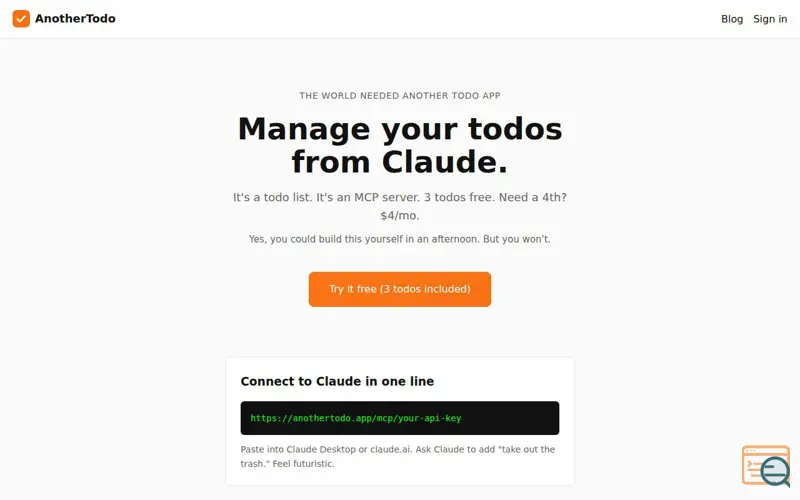 Screenshot of A $4/mo AI todo app