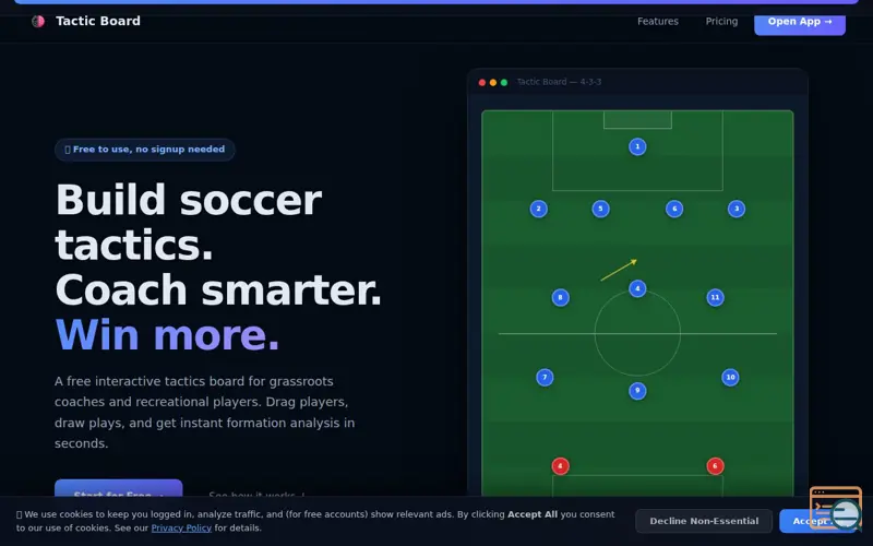 Screenshot of TacticBoard