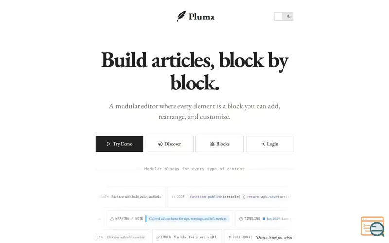 Screenshot of Pluma, a launch using Gunicorn