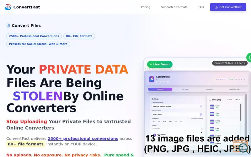 Screenshot of ConvertFast