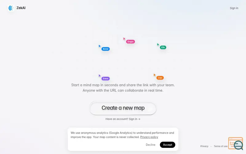 Screenshot of zekai