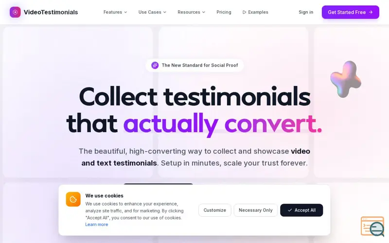 Screenshot of VideoTestimonials