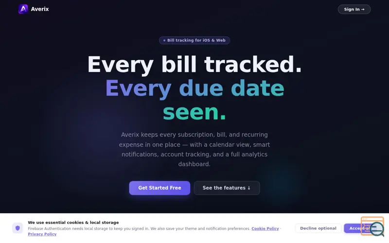 Screenshot of Free for Web