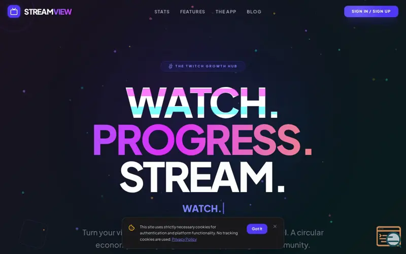 Screenshot of StreamView