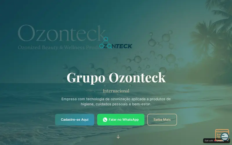 Screenshot of Ozonteck Cadastro com 50% Off