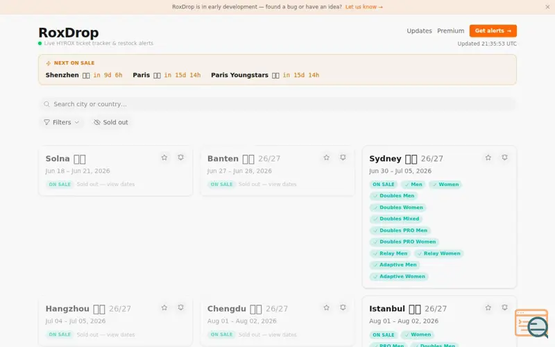 Screenshot of RoxDrop