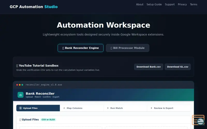 Screenshot of GCP Automation Studio