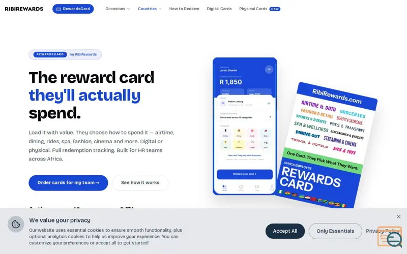 Screenshot of Rewards Card Africa