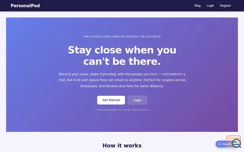 Screenshot of PersonalPod