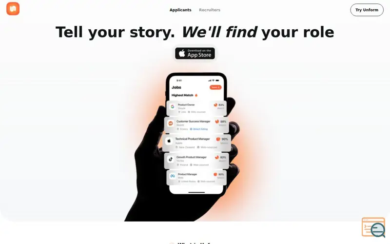 Screenshot of Unform