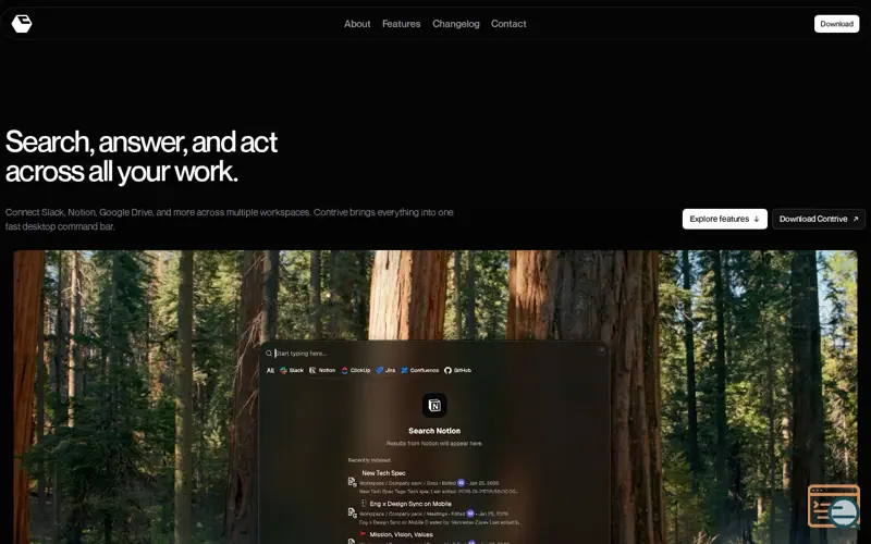 Screenshot of Contrive