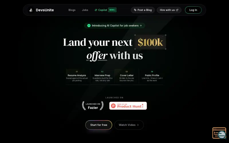 Screenshot of DevsUnite