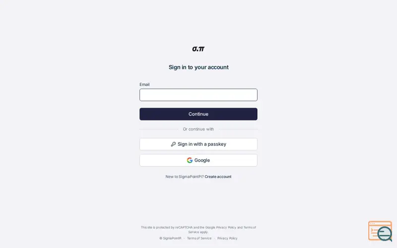 Screenshot of SigmaPointPi