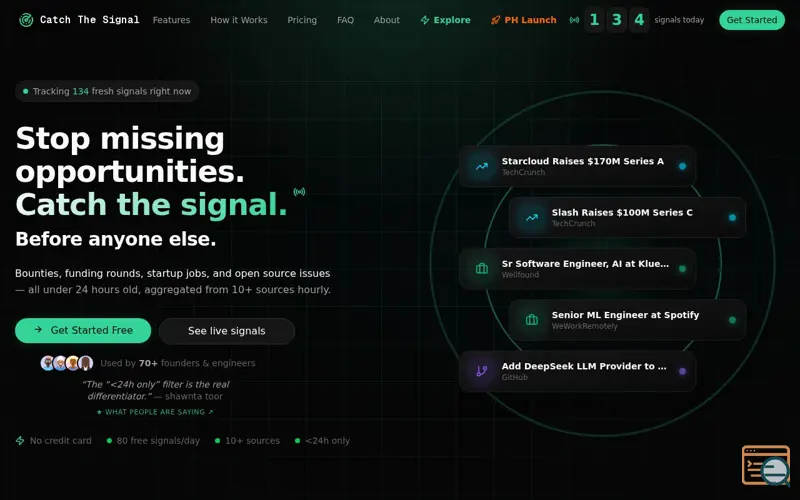Screenshot of Catch The Signal