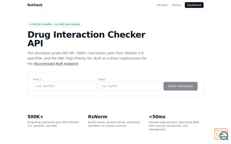 Screenshot of RxCheck