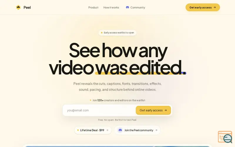 Screenshot of Peel